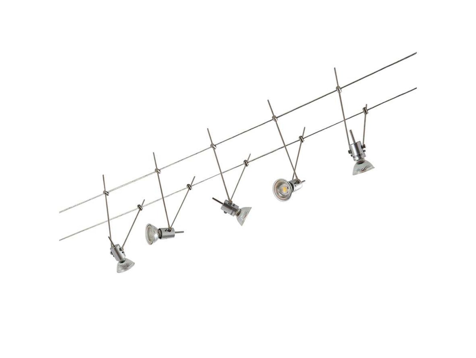 Marno 5 Wire Spot/Plafonnier Chrome/Silver - Lindby