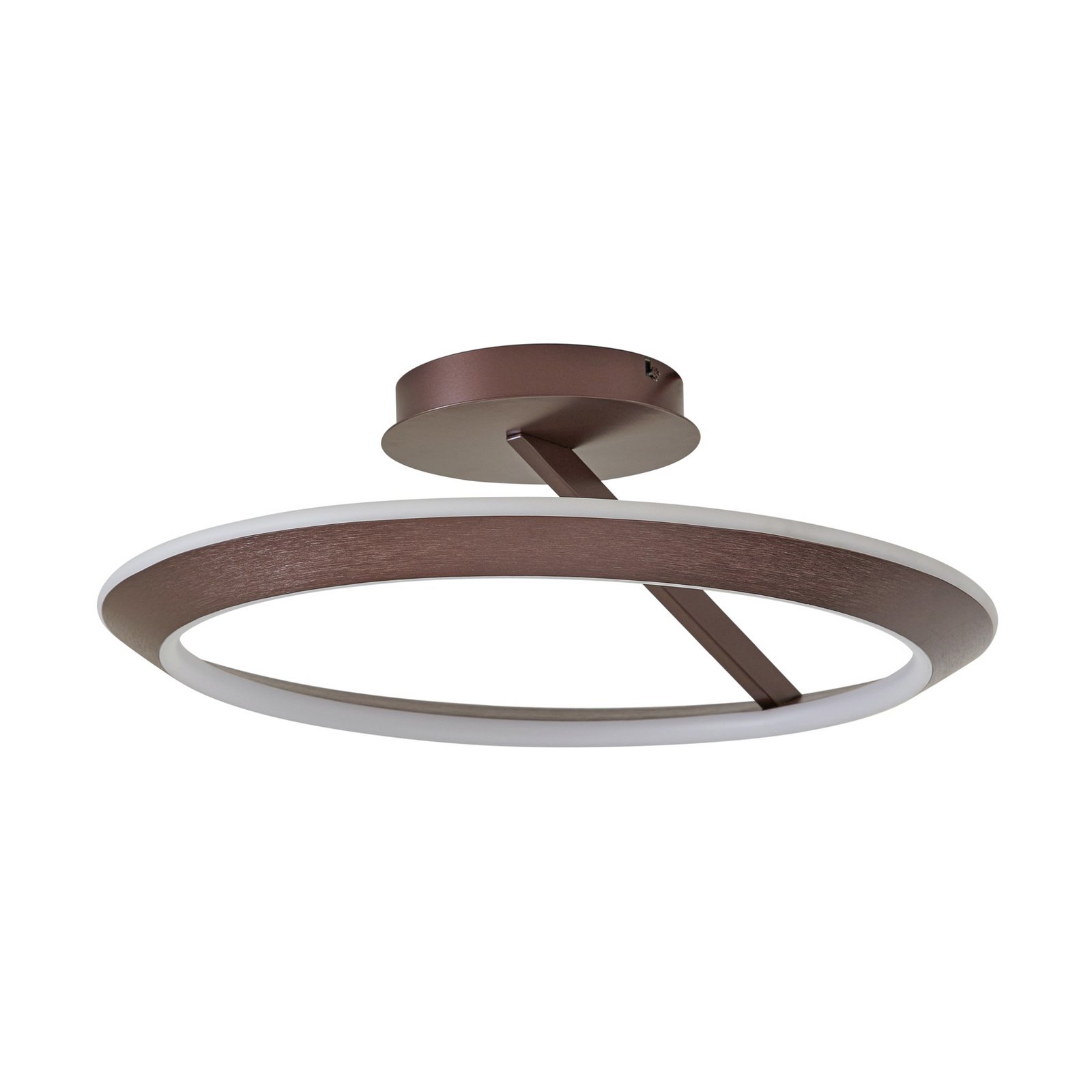 Lucande LED-Deckenleuchte Eldra, kaffeebraun, Ø 55 cm, CCT