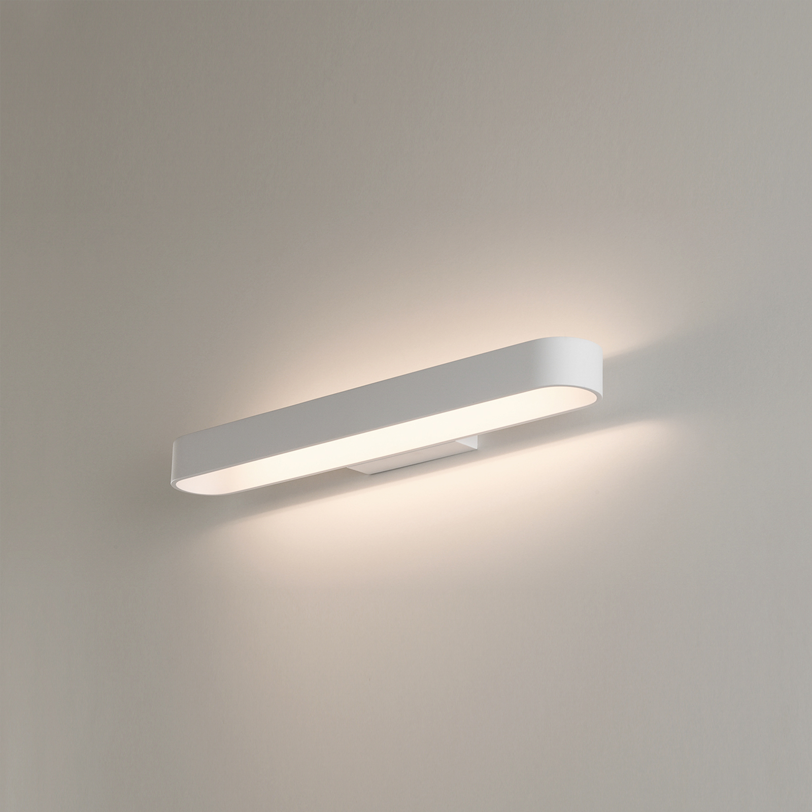 Gala LED vägglampa, vit, upp/ned, bredd 42,5 cm, 20 W