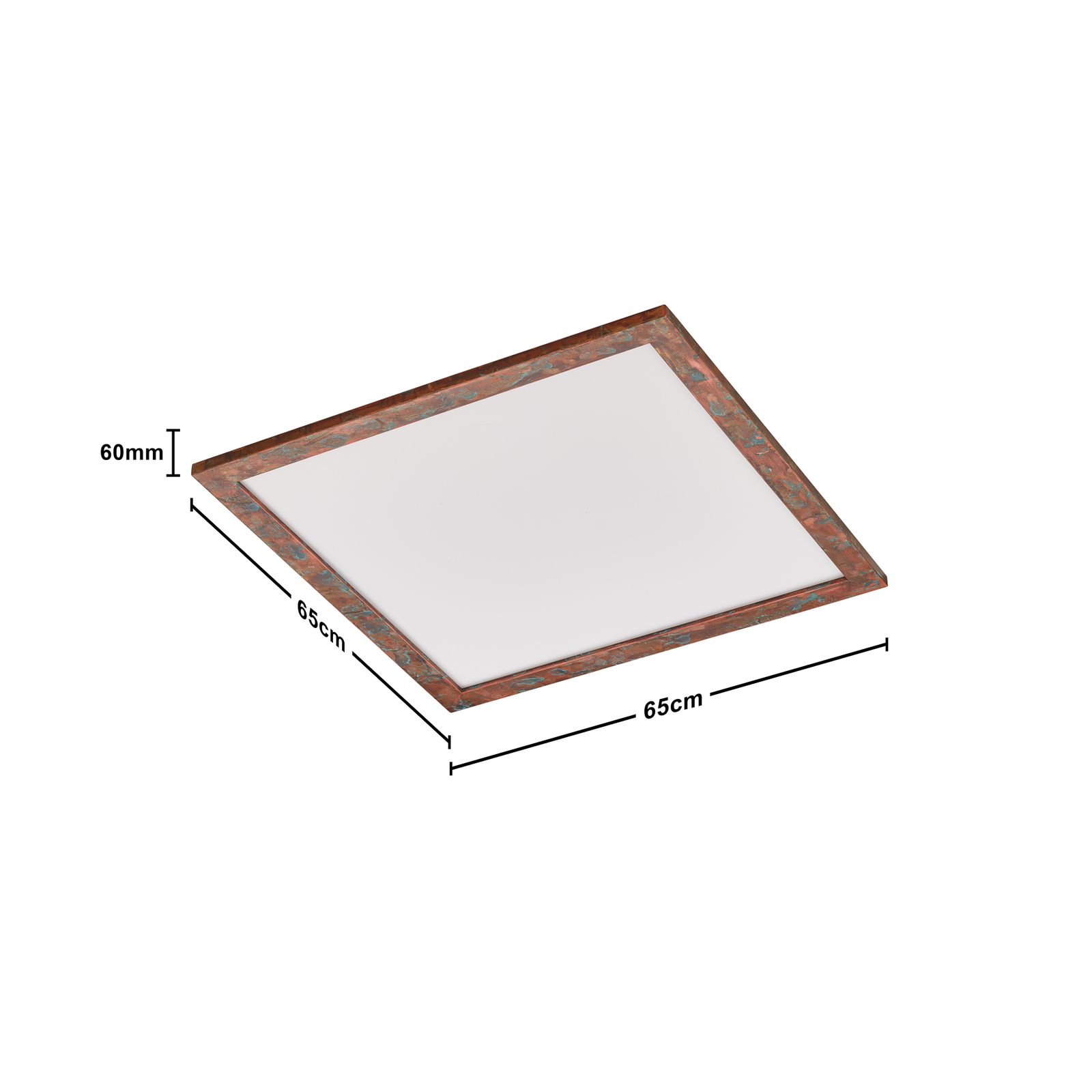 Quitani LED-Panel Aurinor, kupfer, 68 cm