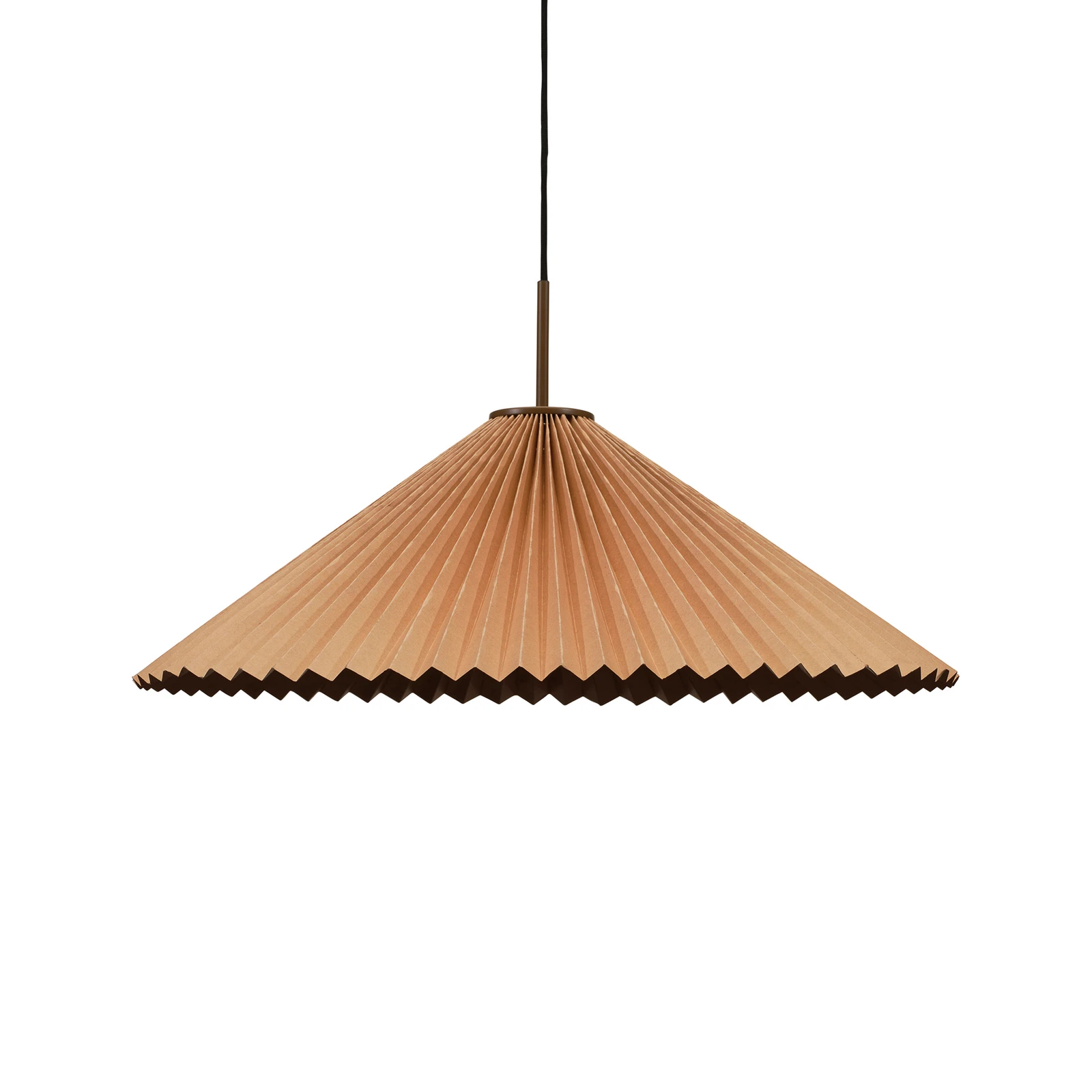 Luminária suspensa PR Home Dora, Ø 60 cm, papel, castanho