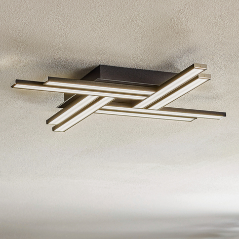 Plafonnier LED Largo à 8 lampes noir