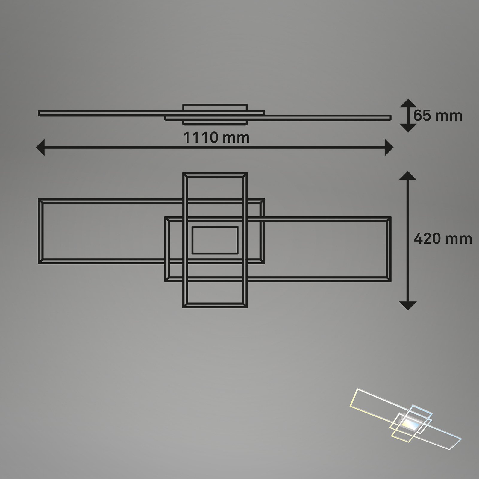 Smart LED laevalgusti Ram, alumiiniumi värvi, CCT, kaugjuhtimispuldiga