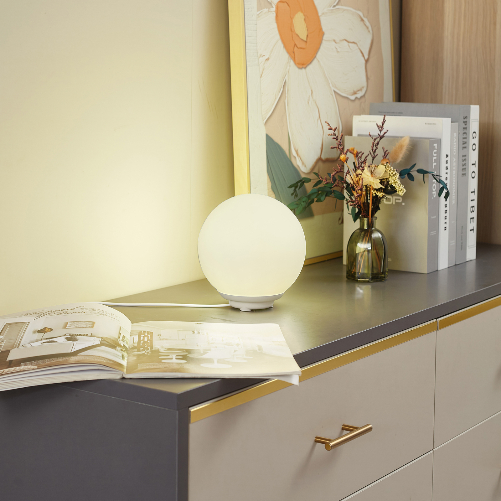 Cosmia LED Smart Table Lamp Dim. White - Lindby