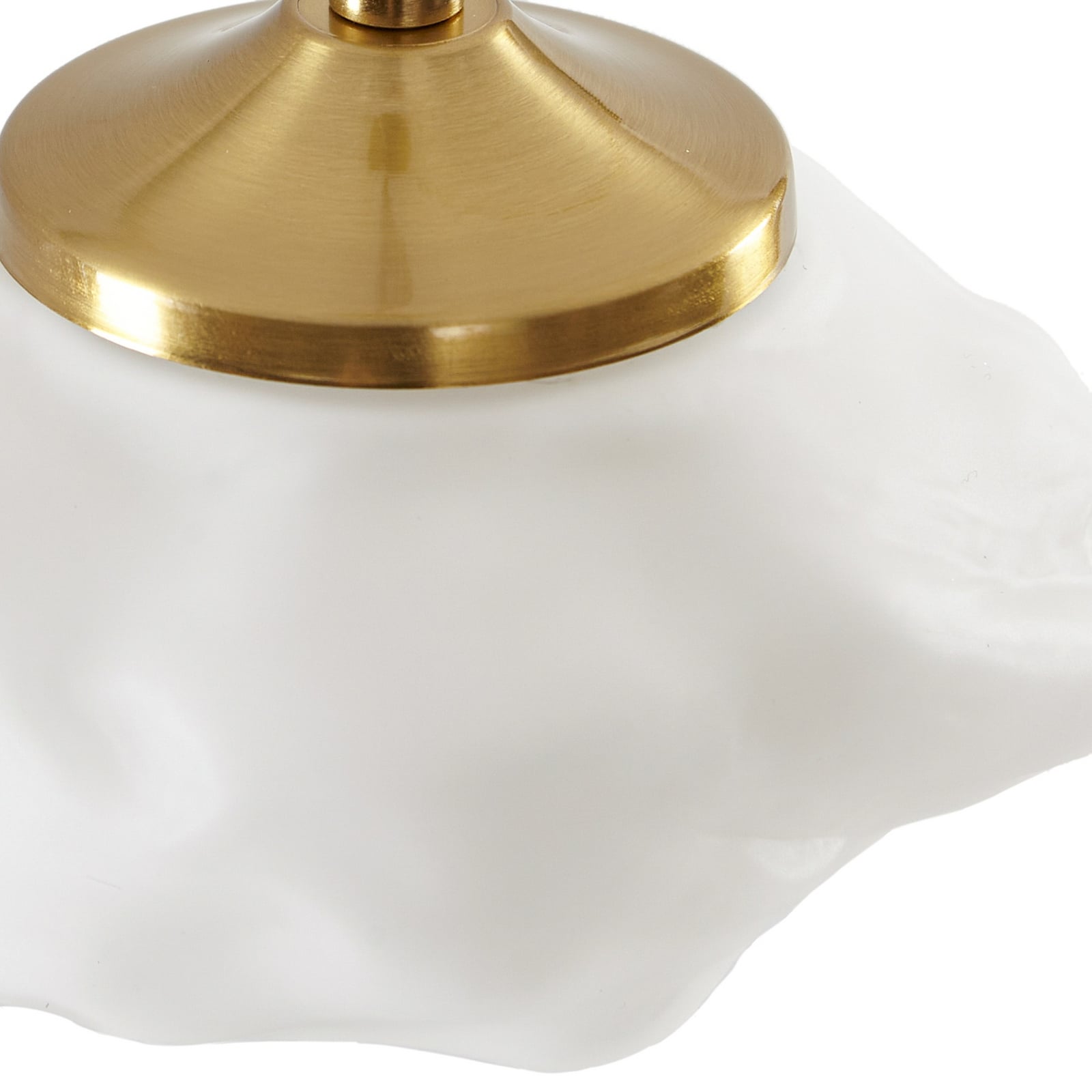 Piatra hanglamp, opaal/messing, 3-lamps, Ø25cm, glas - Lindby