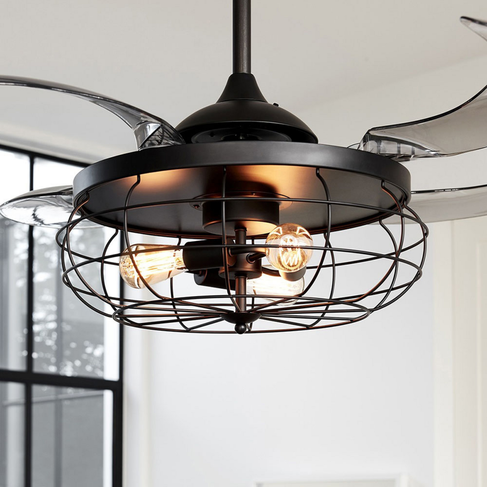 Fanaway Industri ceiling fan with light Lights.ie