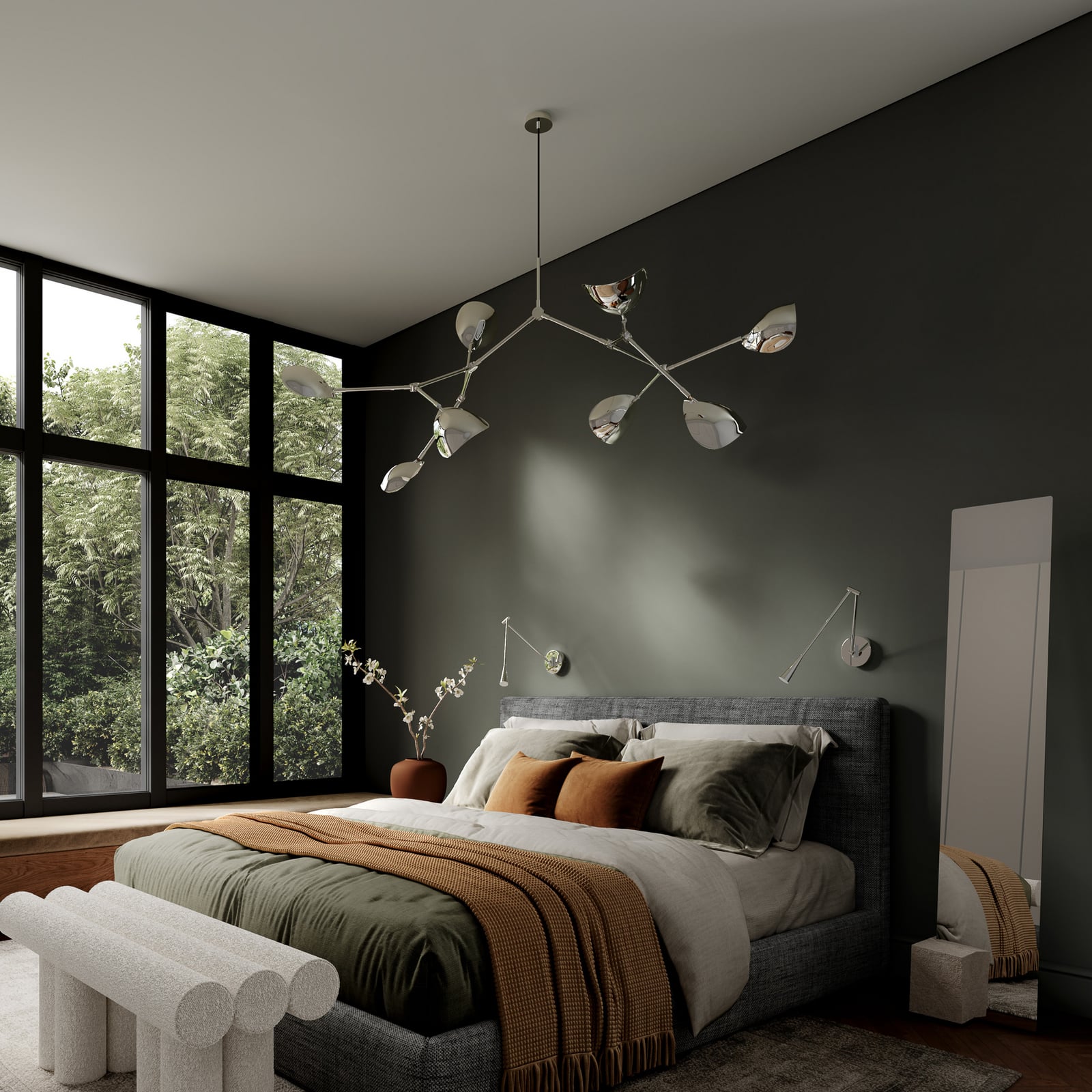 Luster Stingray, krom, 152 cm, 8 svjetala - 101 Copenhagen