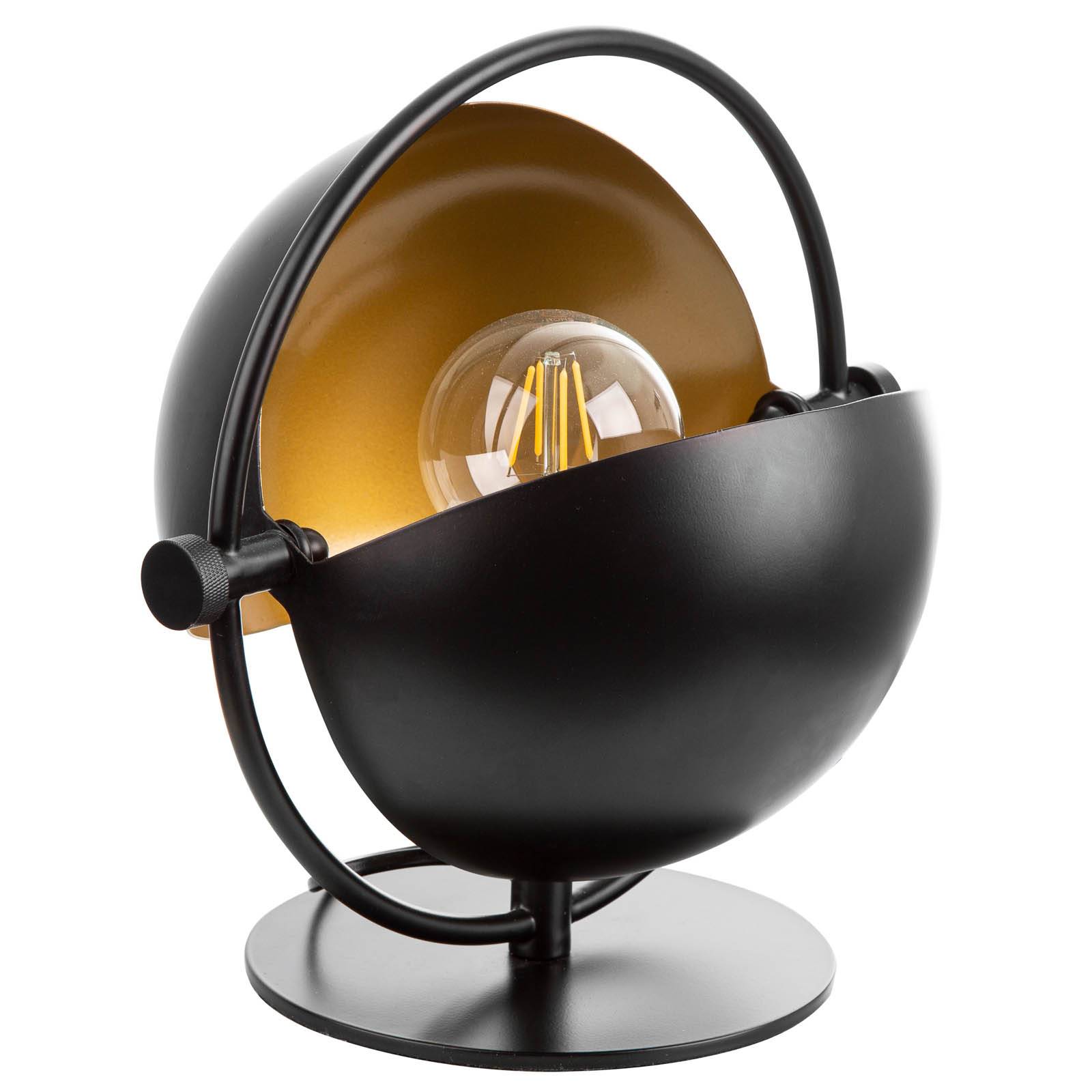 Porto asztali lámpa, állítható, fekete/arany