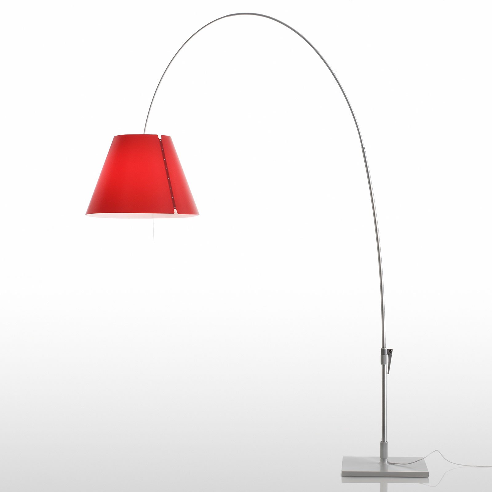 Lady Costanza floor lamp D13E d, aluminium/red