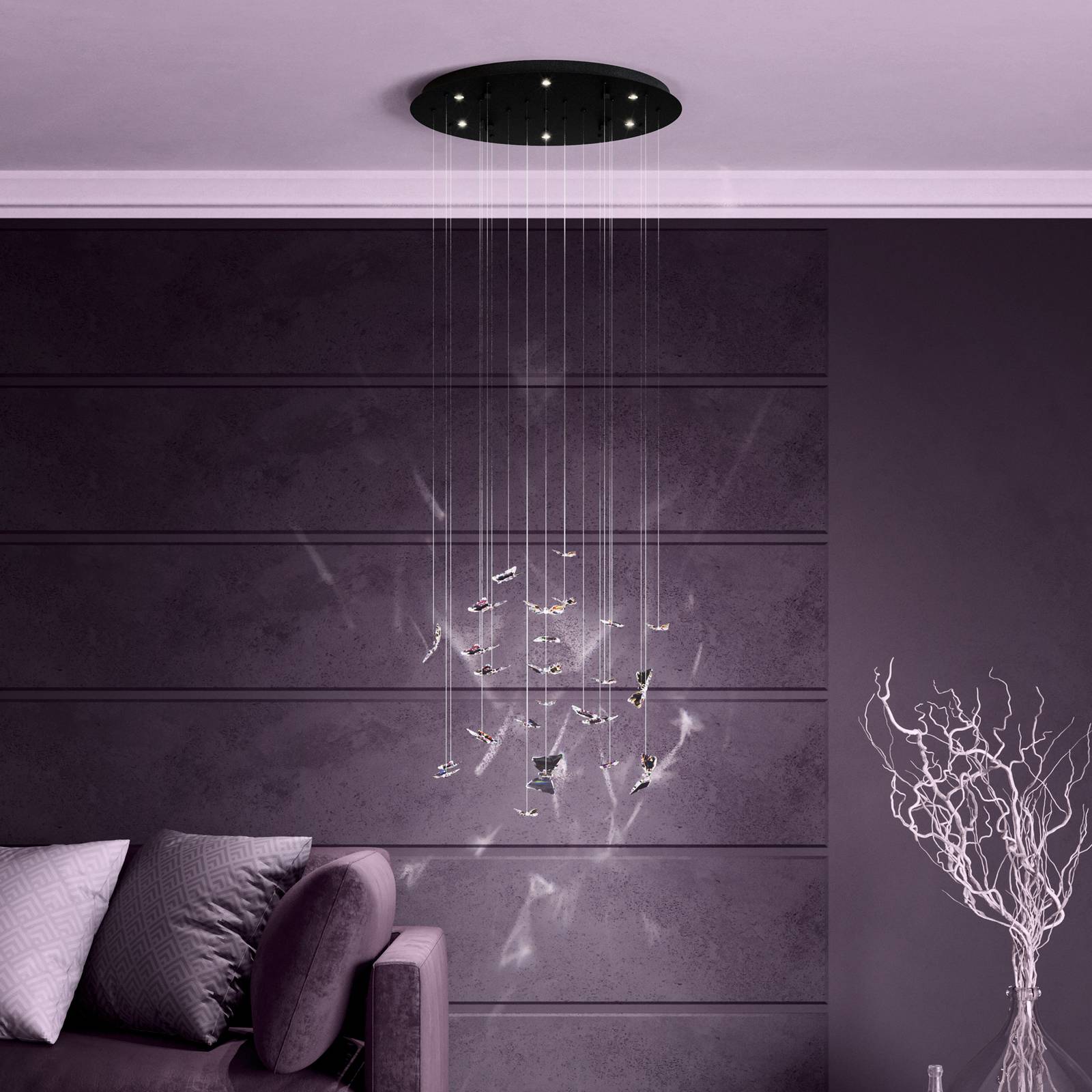 EGLO Stars Of Light LED-Hängeleuchte Adrados, rund, 6-fl. günstig online kaufen