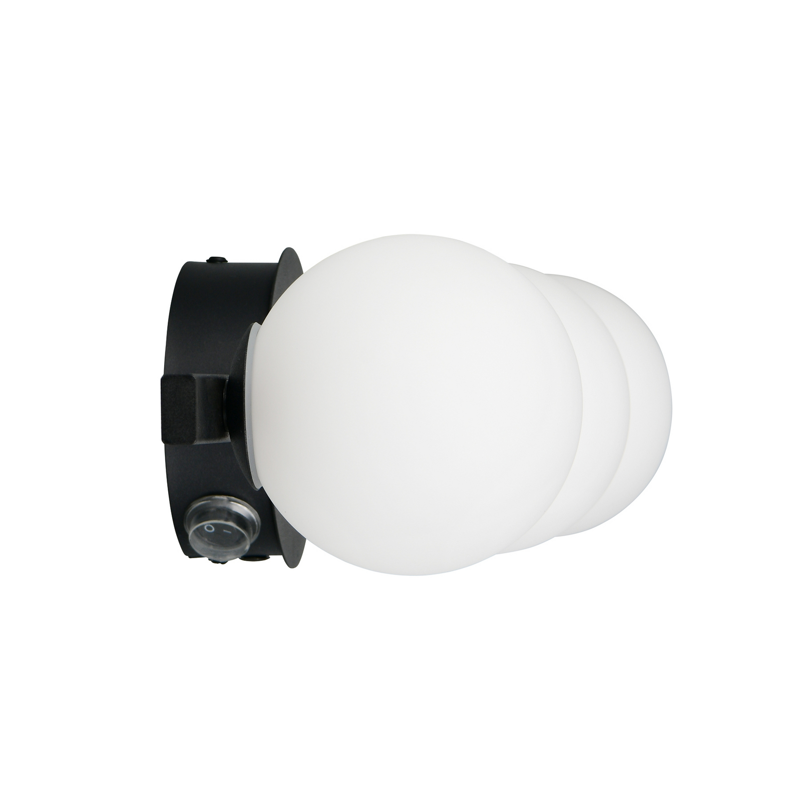 Seinavalgusti Alfio, 50 cm, must metall/klaas, IP44, 3-lambiline Seinavalgusti Alfio, 50 cm, must metall/klaas, IP44, 3-lambiline