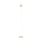 LED-golvlampa Nuindie IP54 120 cm rund USB-C dune beige