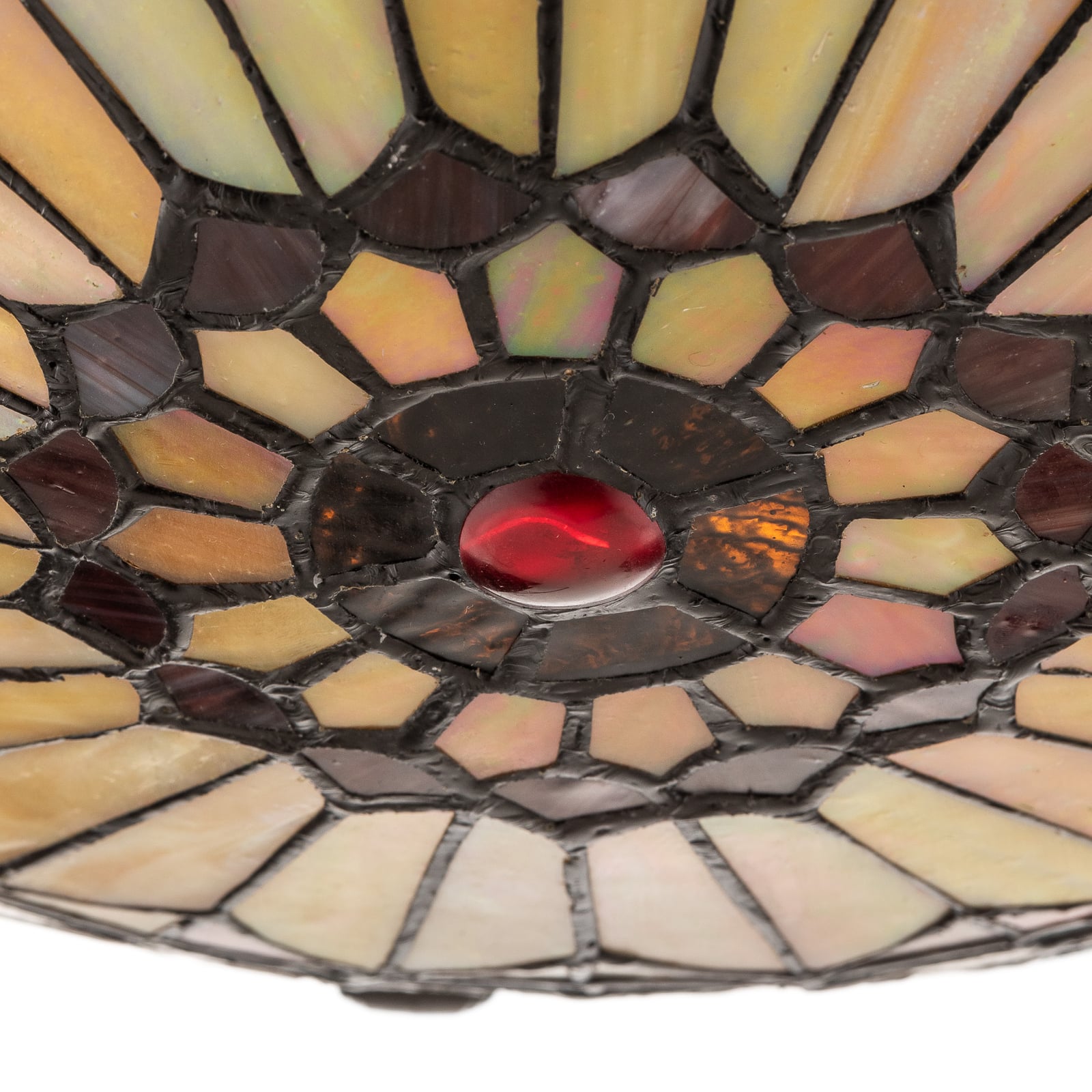 Plafón West End, bronce/multicolor, Ø 42 cm, cristal - Elstead