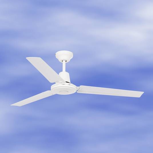 Linear ECO INDUS white ceiling fan Lights.co.uk