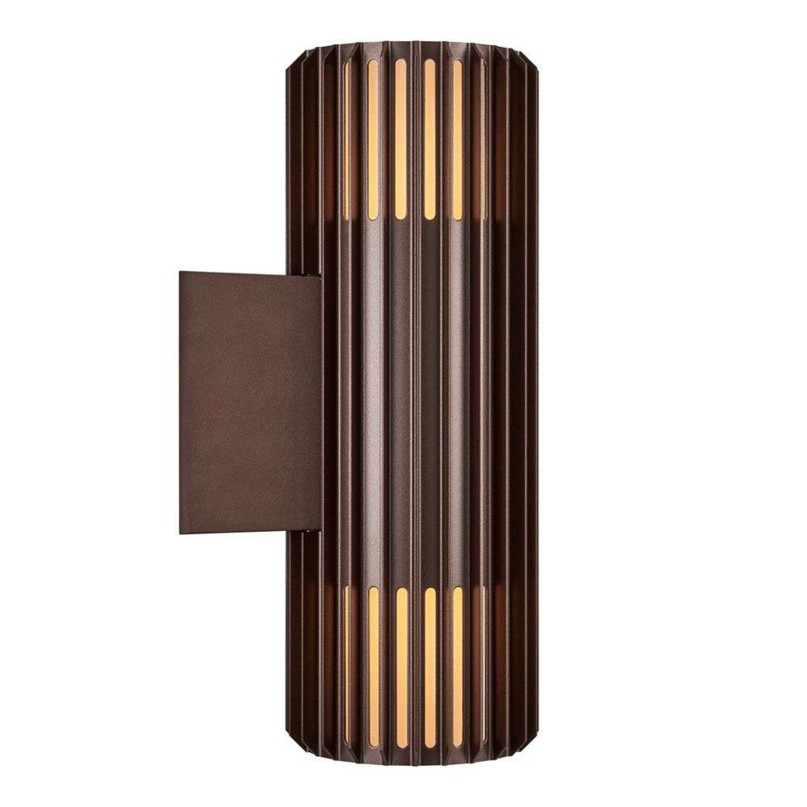 Aludra Double Outdoor Wall Lamp Seaside Metallic Brown - Nordlux