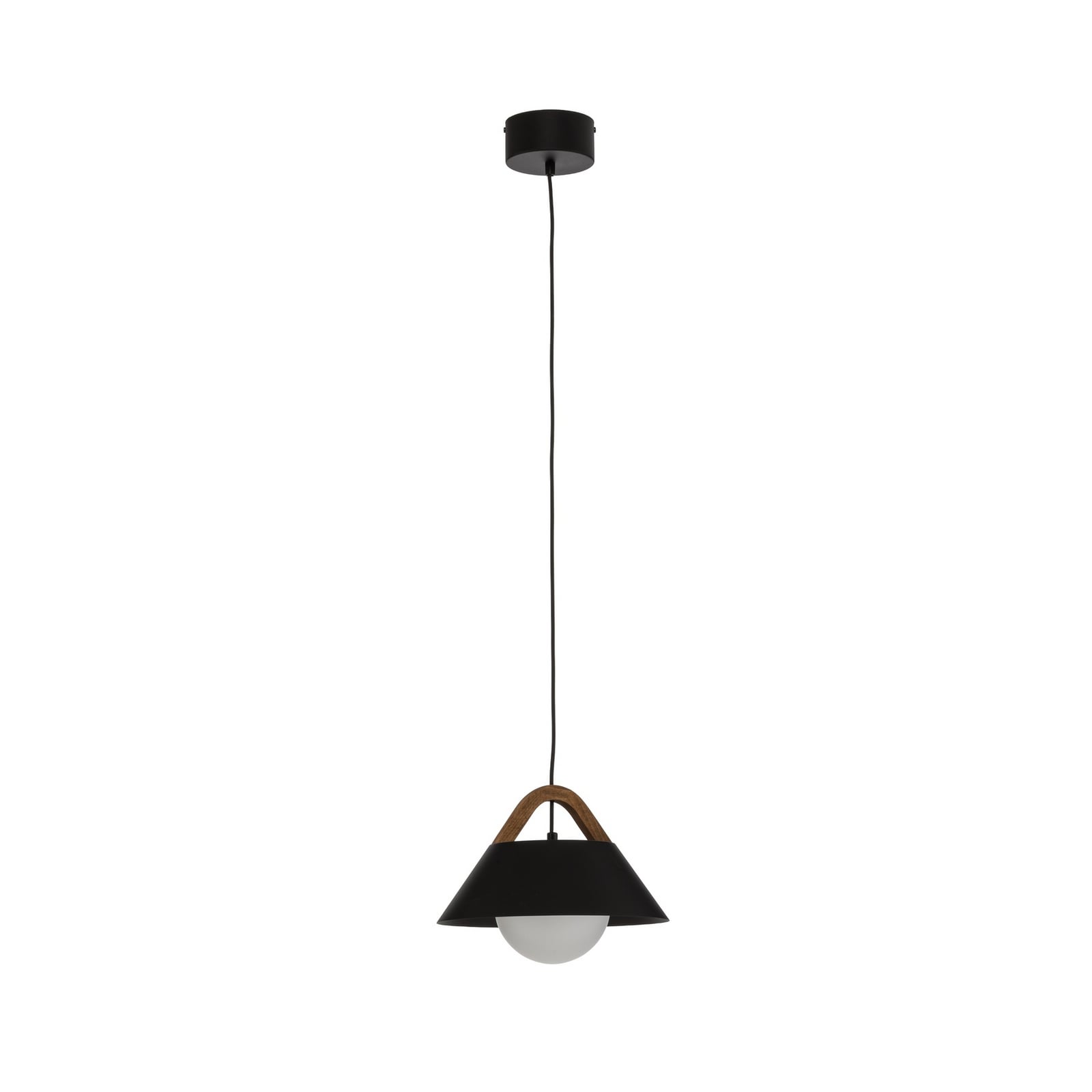 Závěsné světlo Funda, černé, Ø 30 cm, 1 žárovka, kov/sklo Závěsné světlo Funda, černé, Ø 30 cm, 1 žárovka, kov/sklo