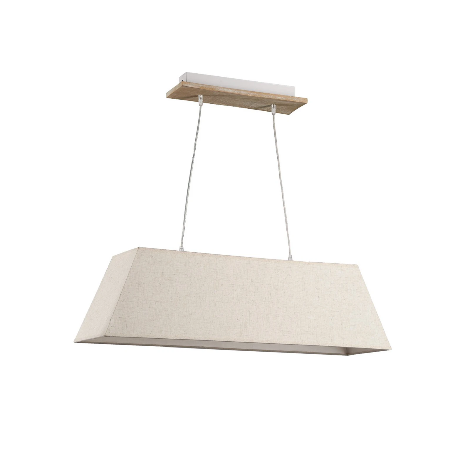 Hängeleuchte Miriel, 90 cm, Textil, Holz