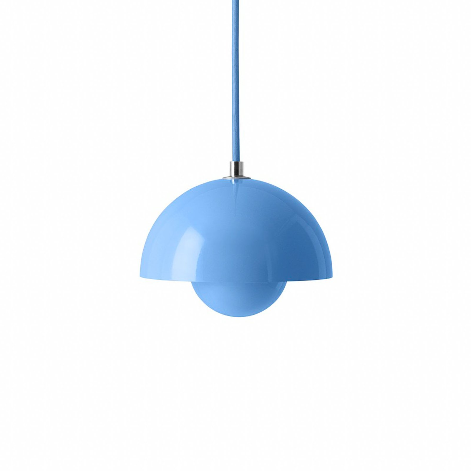 &Luminária suspensa tradicional Flowerpot VP10, Ø 16 cm, azul claro