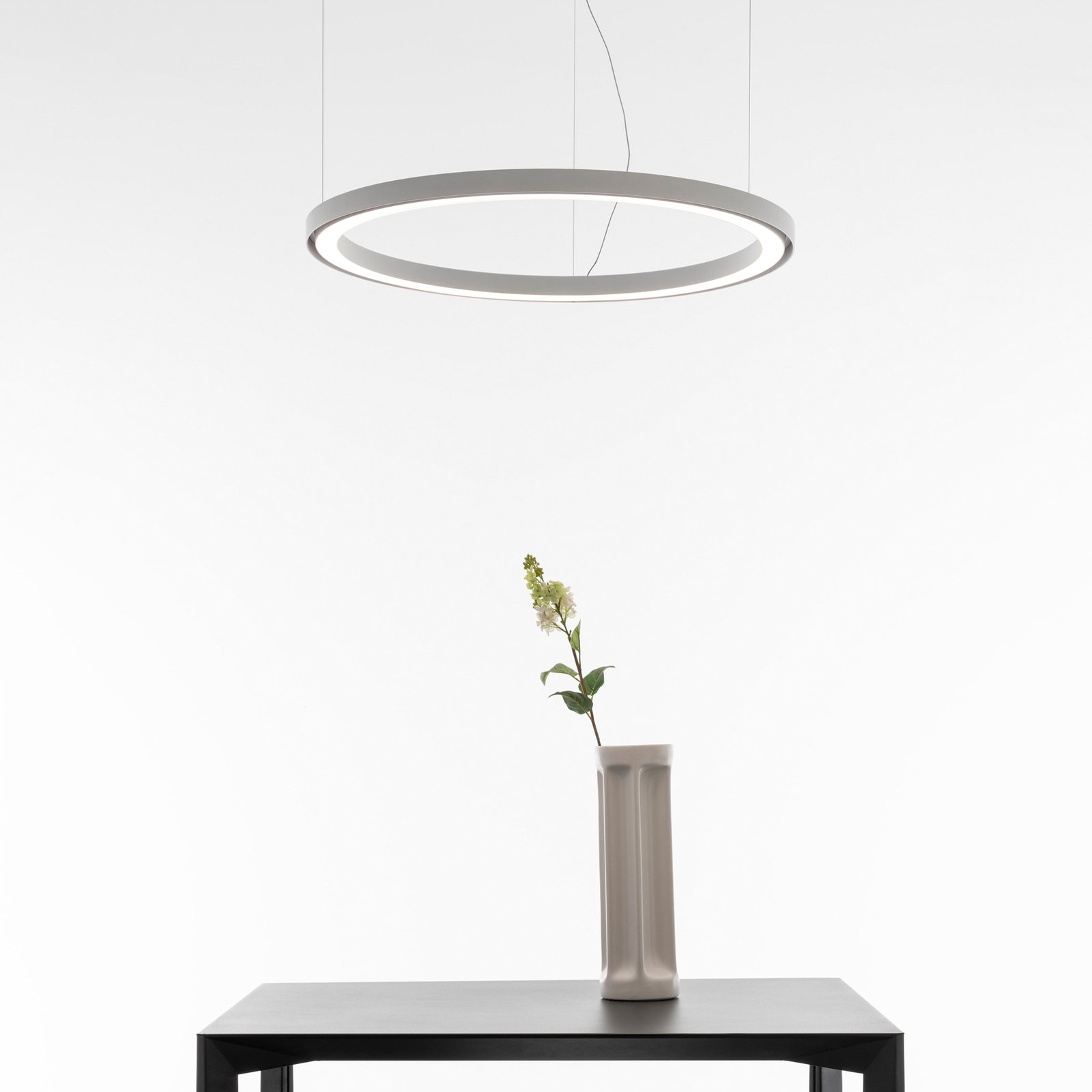 Artemide Ripple lámpara colgante LED blanca, Ø 90 cm