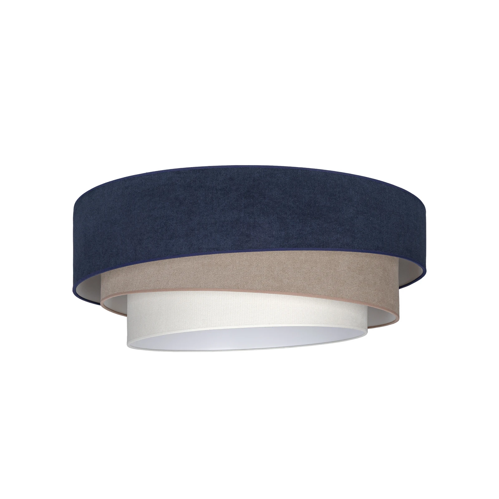 Laelamp Trio, tumesinine/beež, Ø 60 cm, tekstiil, E27