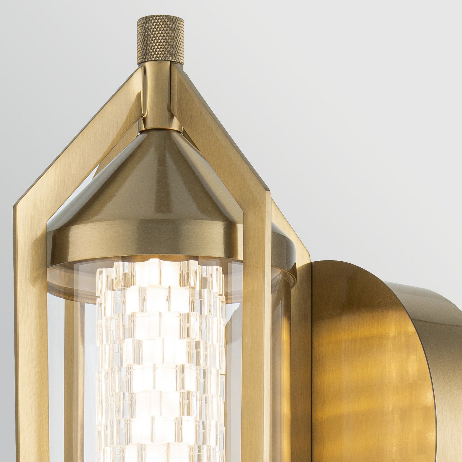 LED-vegglampe ESPADA, børstet gull, Ø 16 cm, metall IP44 LED-vegglampe ESPADA, børstet gull, Ø 16 cm, metall IP44