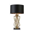 Ethan table lamp marble base and fabric lampshade