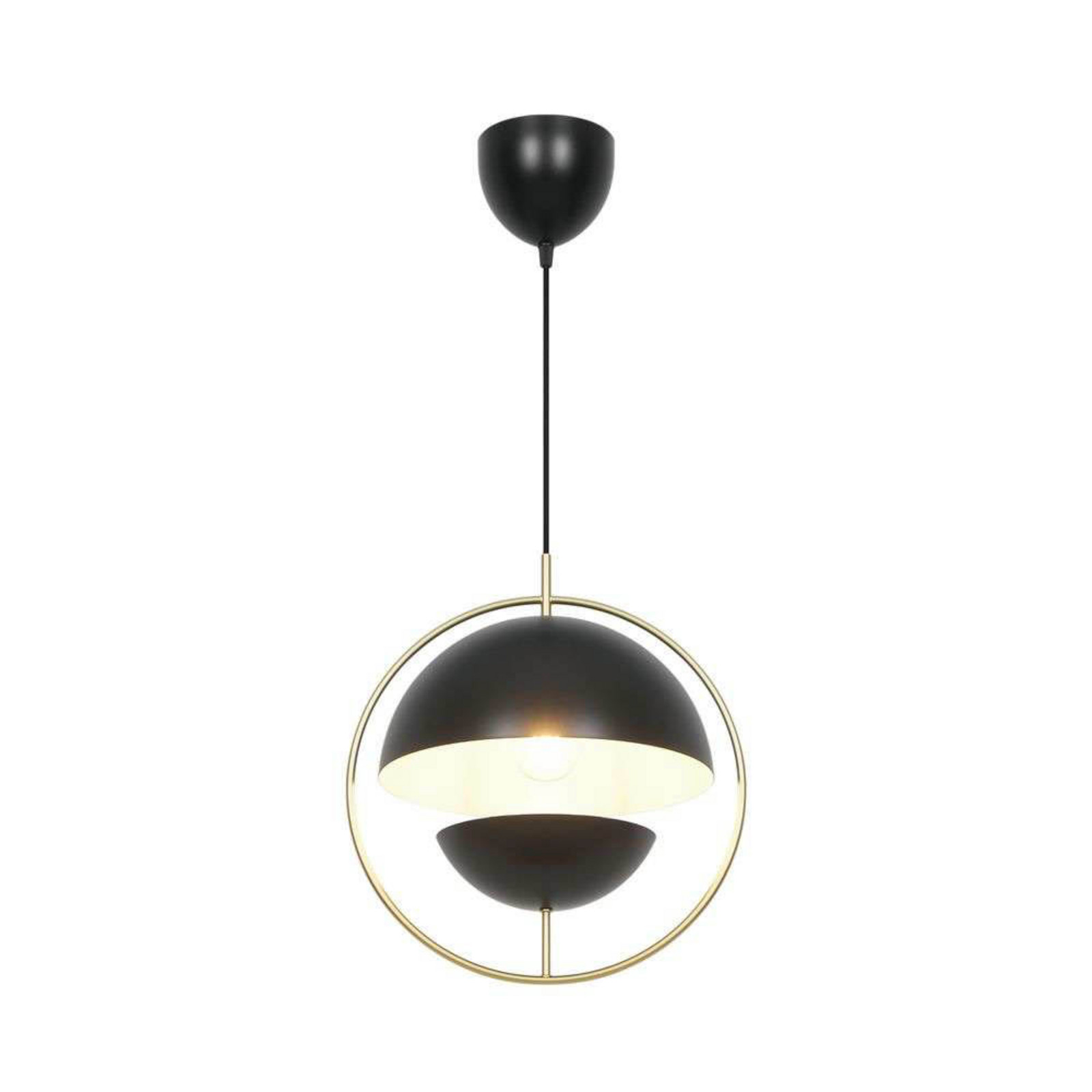 Nordlux Lampă suspendată Tavia negru Ø 33 cm metal - Camera de zi / sufragerie - Scandinavă - negru alamă
