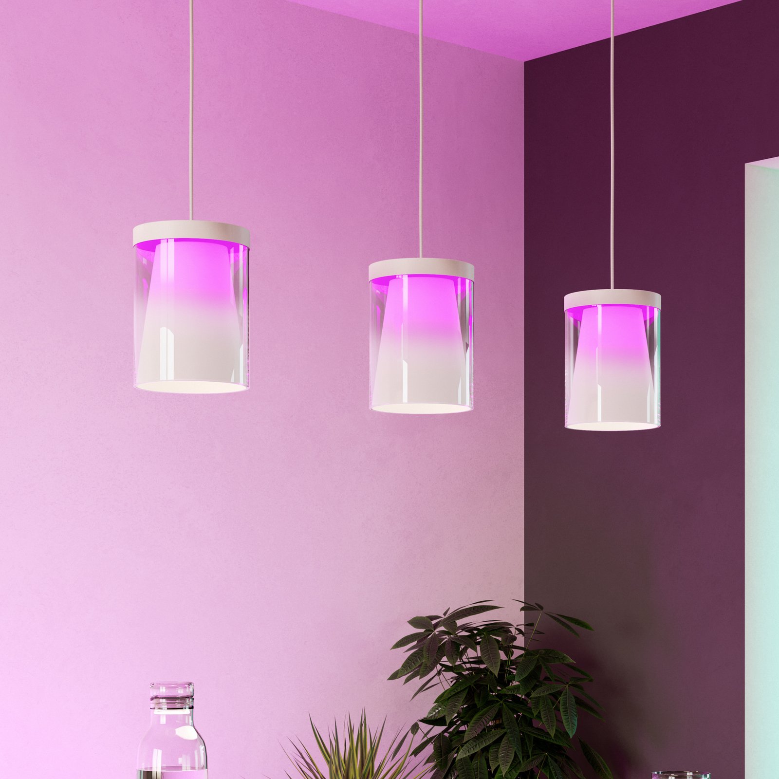 EGLO connect Smart LED závěsné světlo Chiusello-Z, bílé, kov