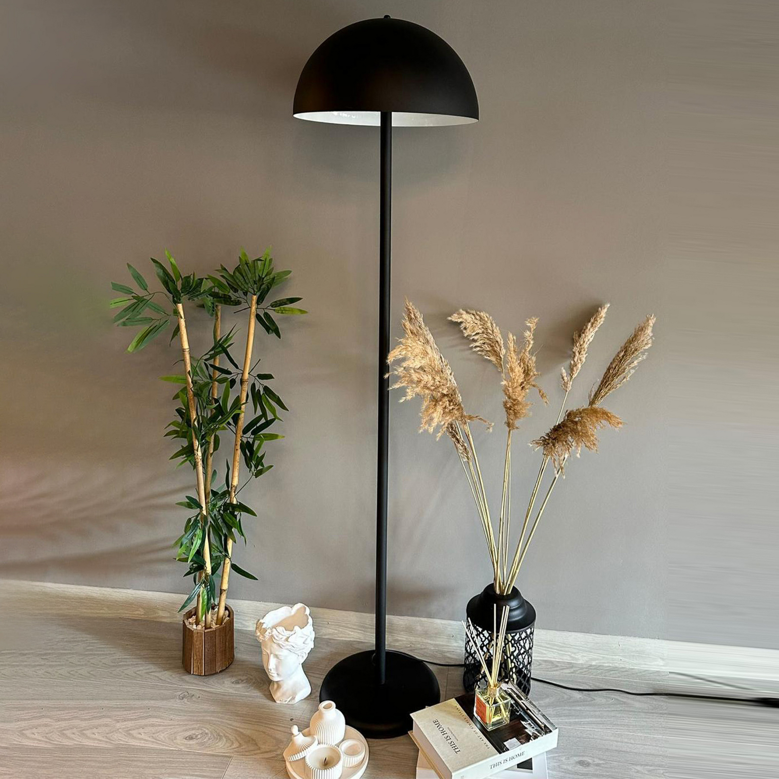 Stehleuchte Sandro, schwarz, Höhe 160 cm, Metall, E27