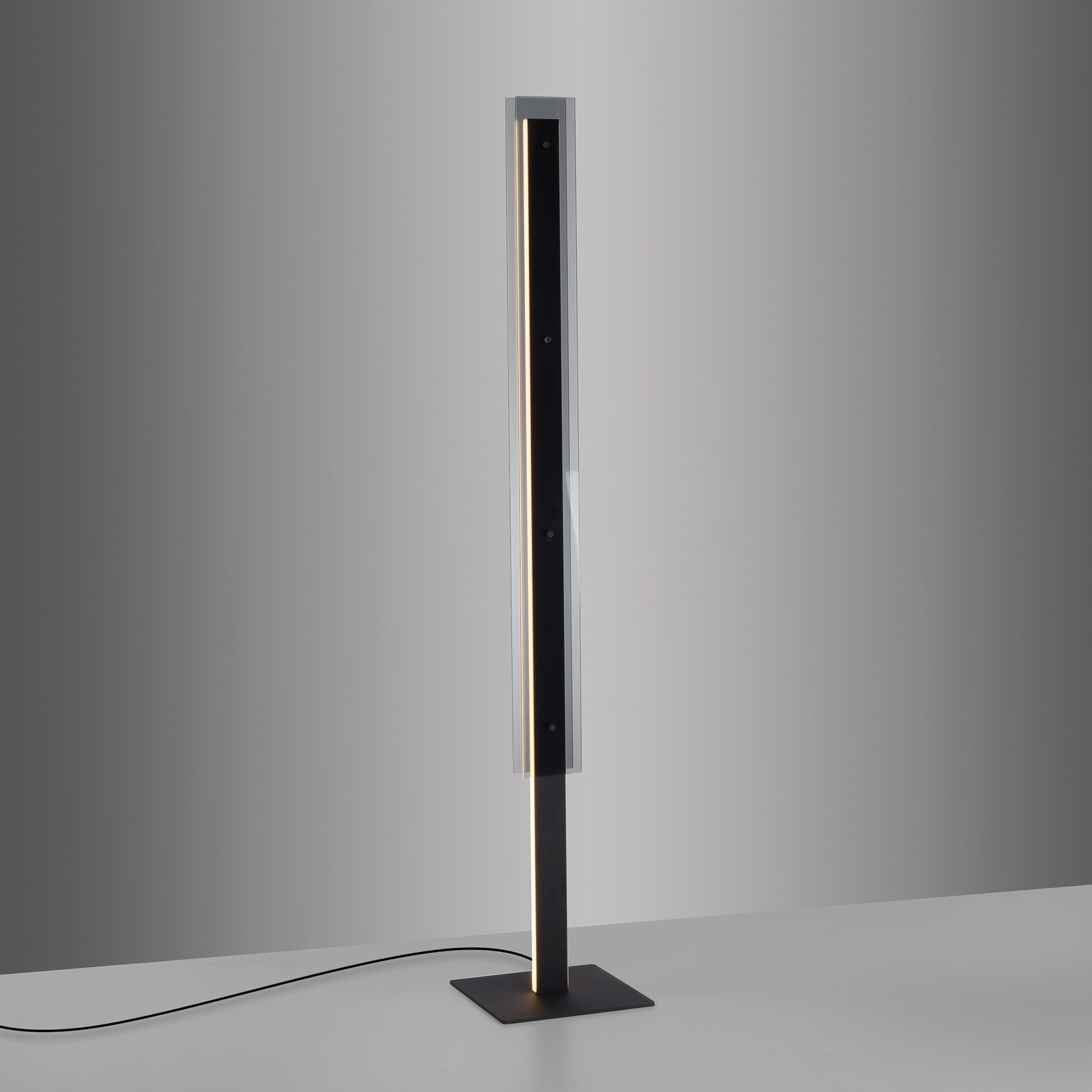 Schöner Wohnen lampa stojąca LED Lena, żelazo, czarna, ściemniacz Schöner Wohnen lampa stojąca LED Lena, żelazo, czarna, ściemniacz