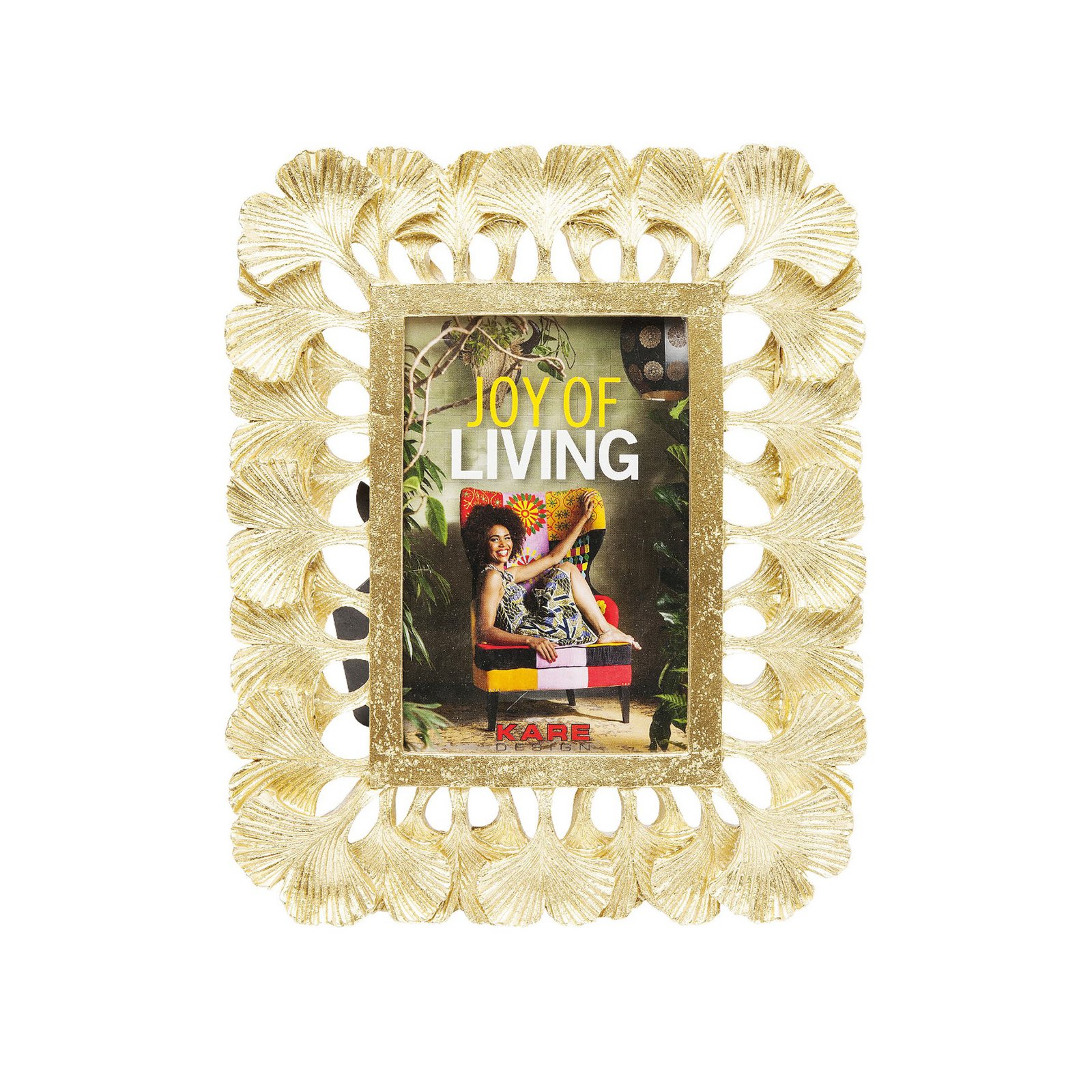 KARE picture frame Ginkgo, 10 x 15 cm, polyresin, gold-coloured