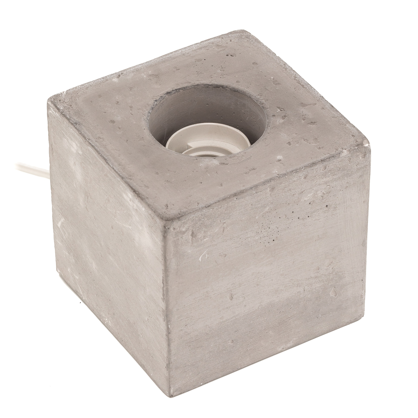 Lampada da tavolo Akira in cemento a forma di cubo