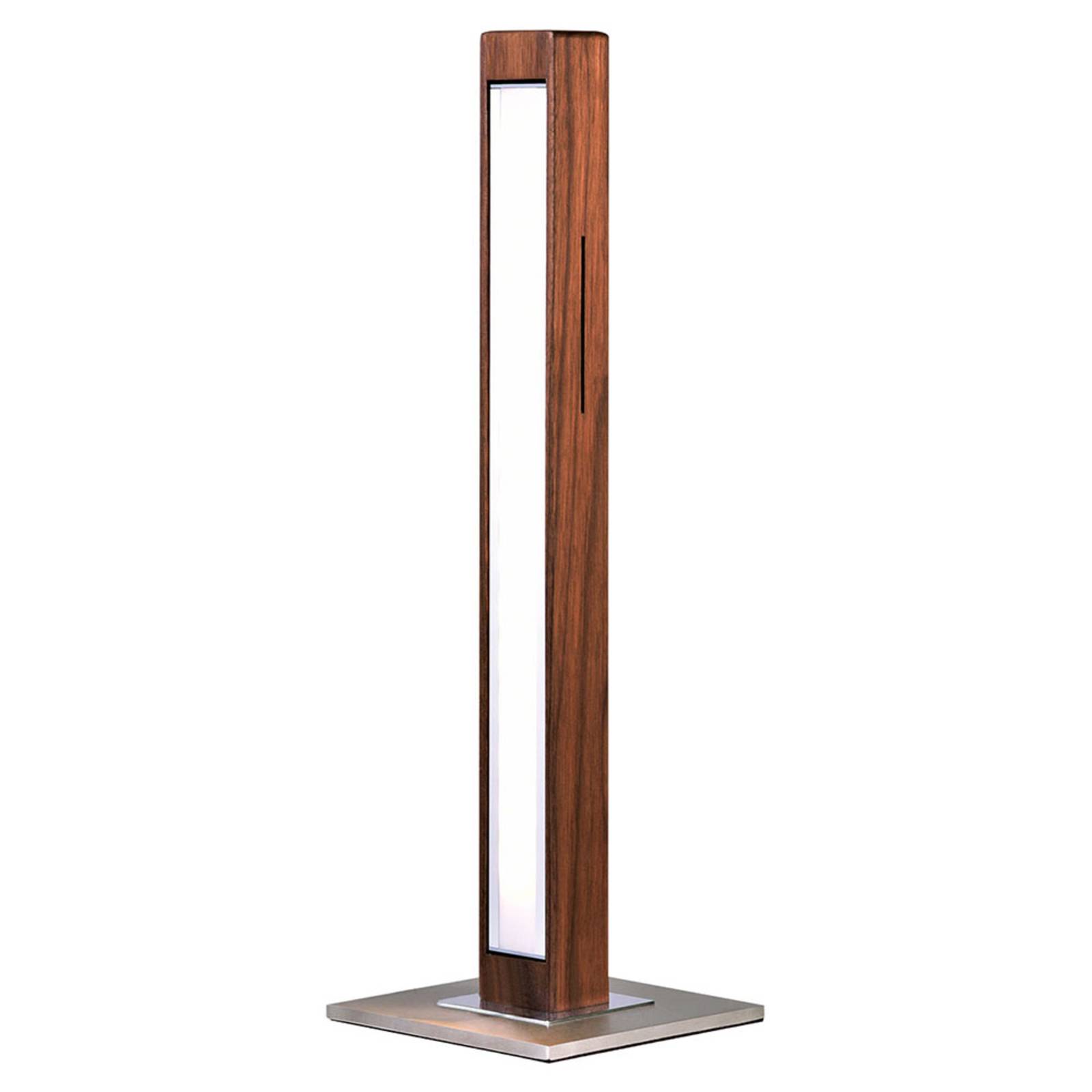 HerzBlut Wooden Table Lamp - Living / Dining Room - dimmable - Brown