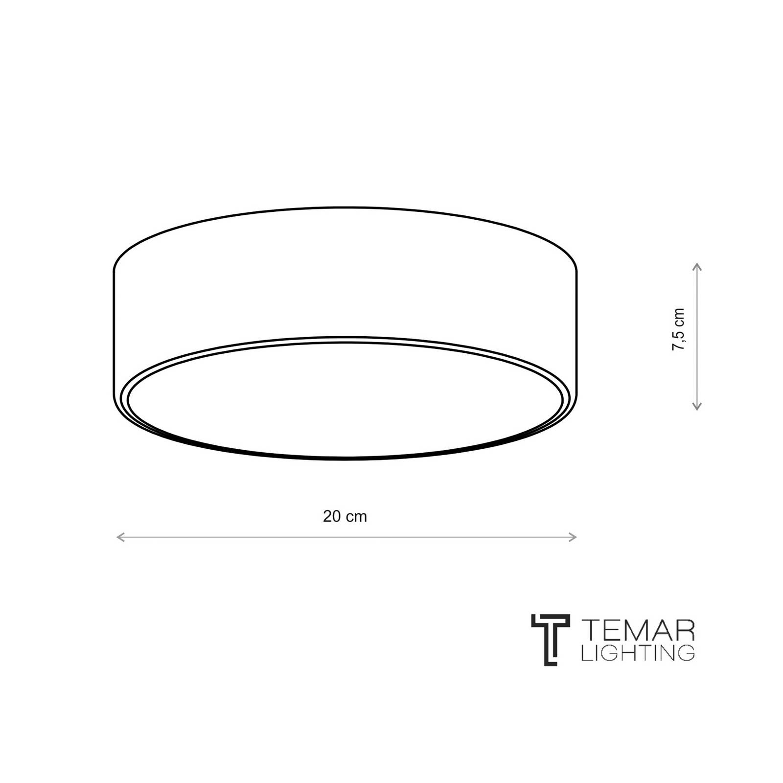 TEMAR LIGHTING Cleo plafondlamp, Ø 20 cm, IP20, goudkleurig, metaal, E27