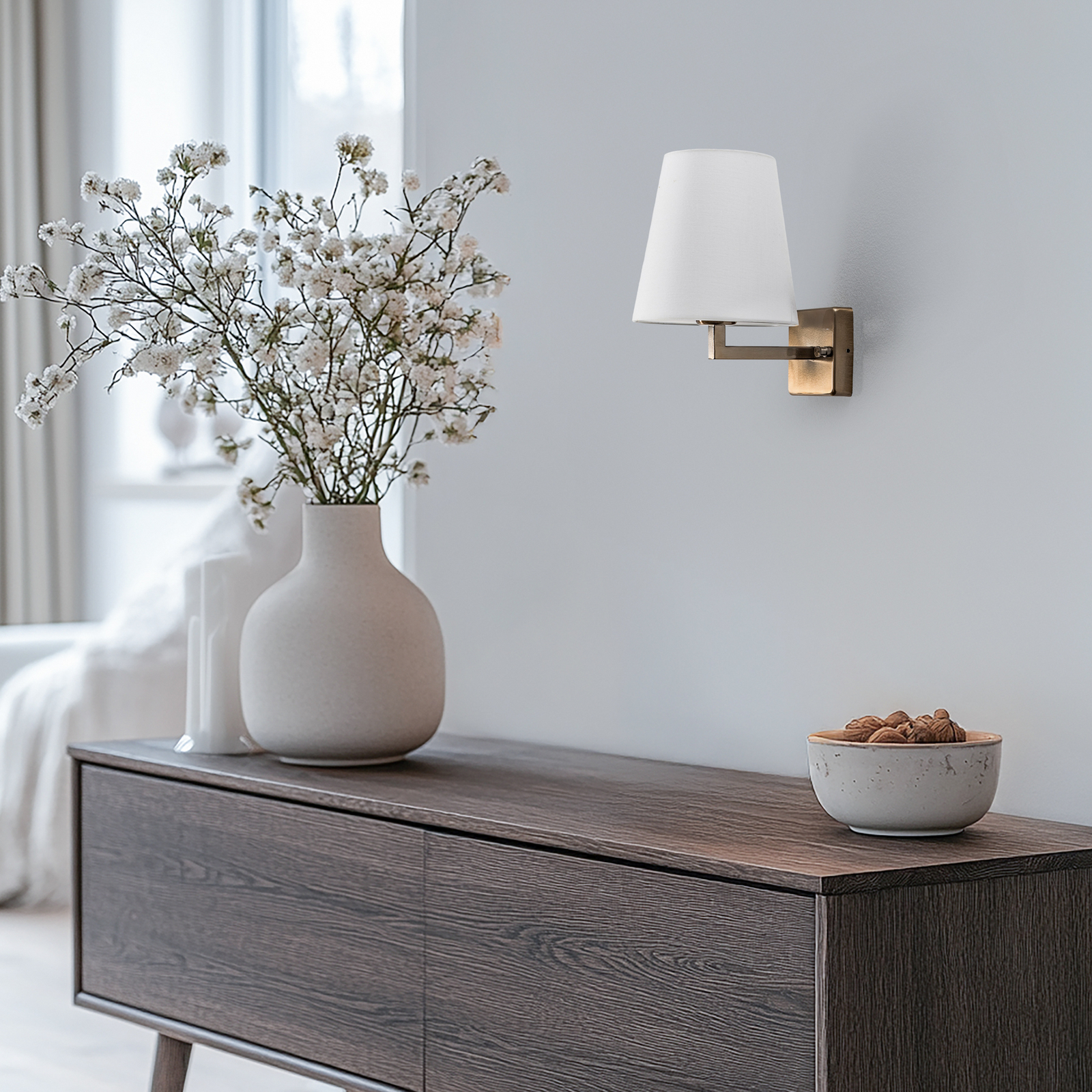 Applique profilo, oro/bianco, metallo/tessuto, altezza 30 cm Applique profilo, oro/bianco, metallo/tessuto, altezza 30 cm