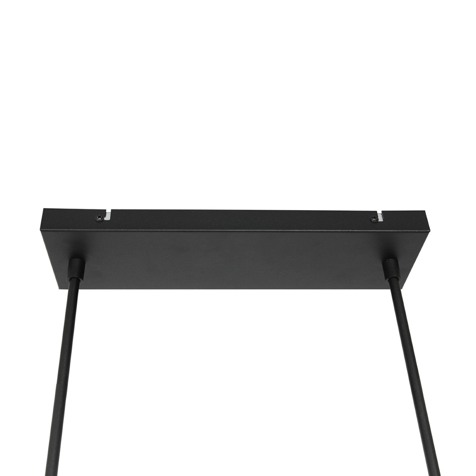 Lampada a sospensione Stang, nero/marrone, lunghezza 140 cm, sughero, a 3 luci.