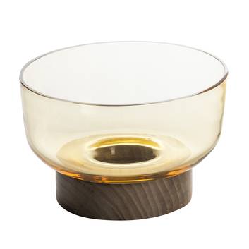 Artemide Bontà glass bowl with wooden base