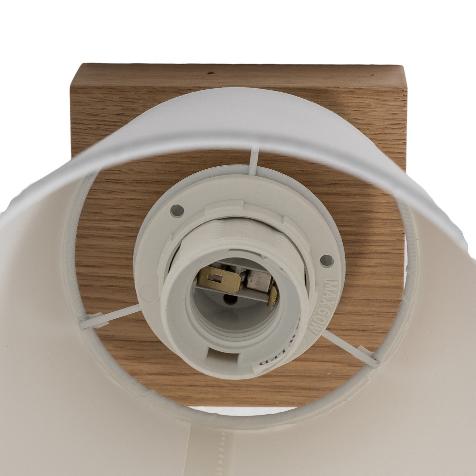 Envostar Risco ceiling lamp 1-bulb fabric shade white