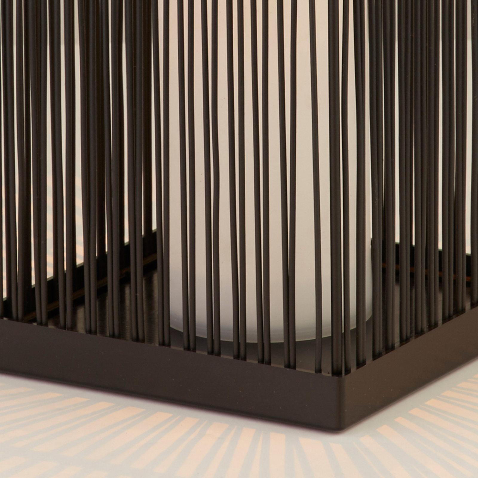 Solarna LED terasa luč Sophelia, 36 cm, črna, ratana