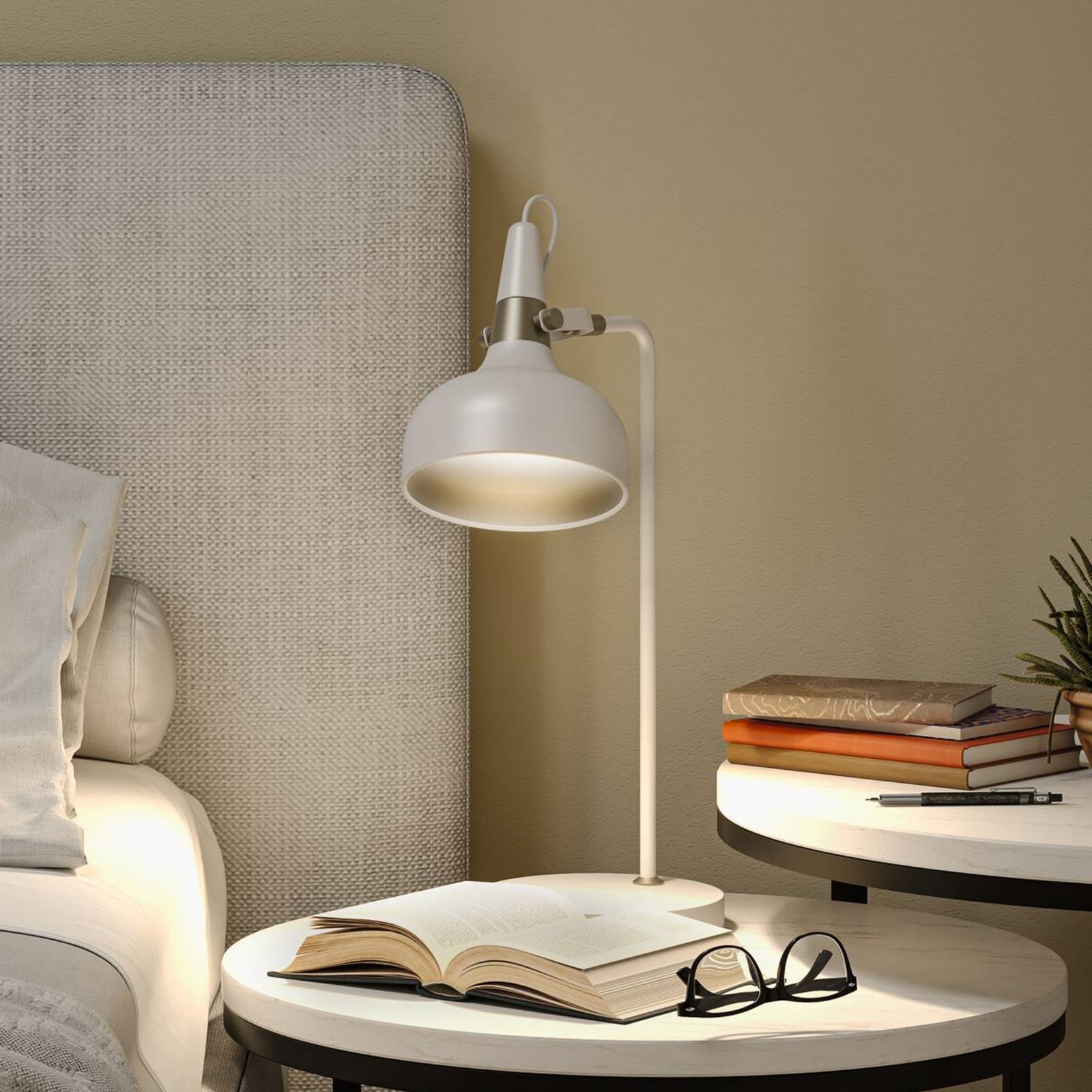 Lampa stołowa Paulmann Juna STYLE, biała, wysokość 51 cm, metalowa
