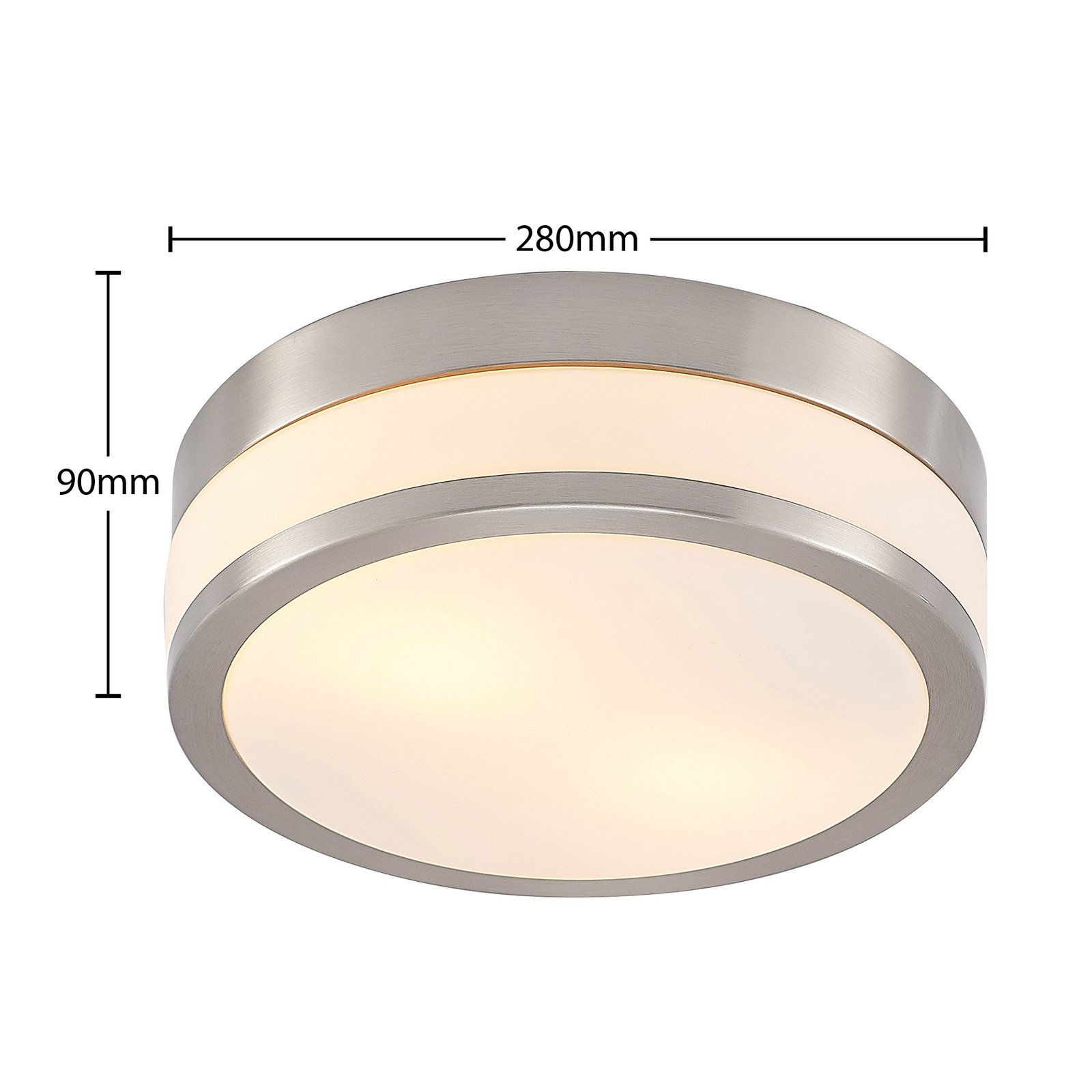 Flavi Plafonnier Ø28 Nickel - Lindby