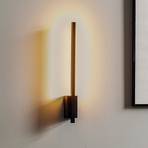 Quitani LED wall lamp Tolu, vertical, black, height 45 cm