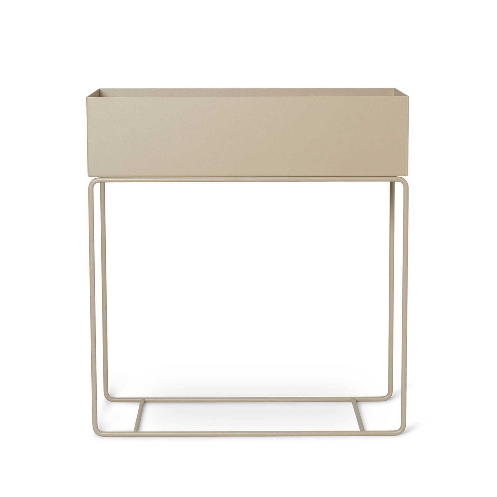 caja para plantas ferm LIVING, beige, 60 x 25 x 65 cm, acero