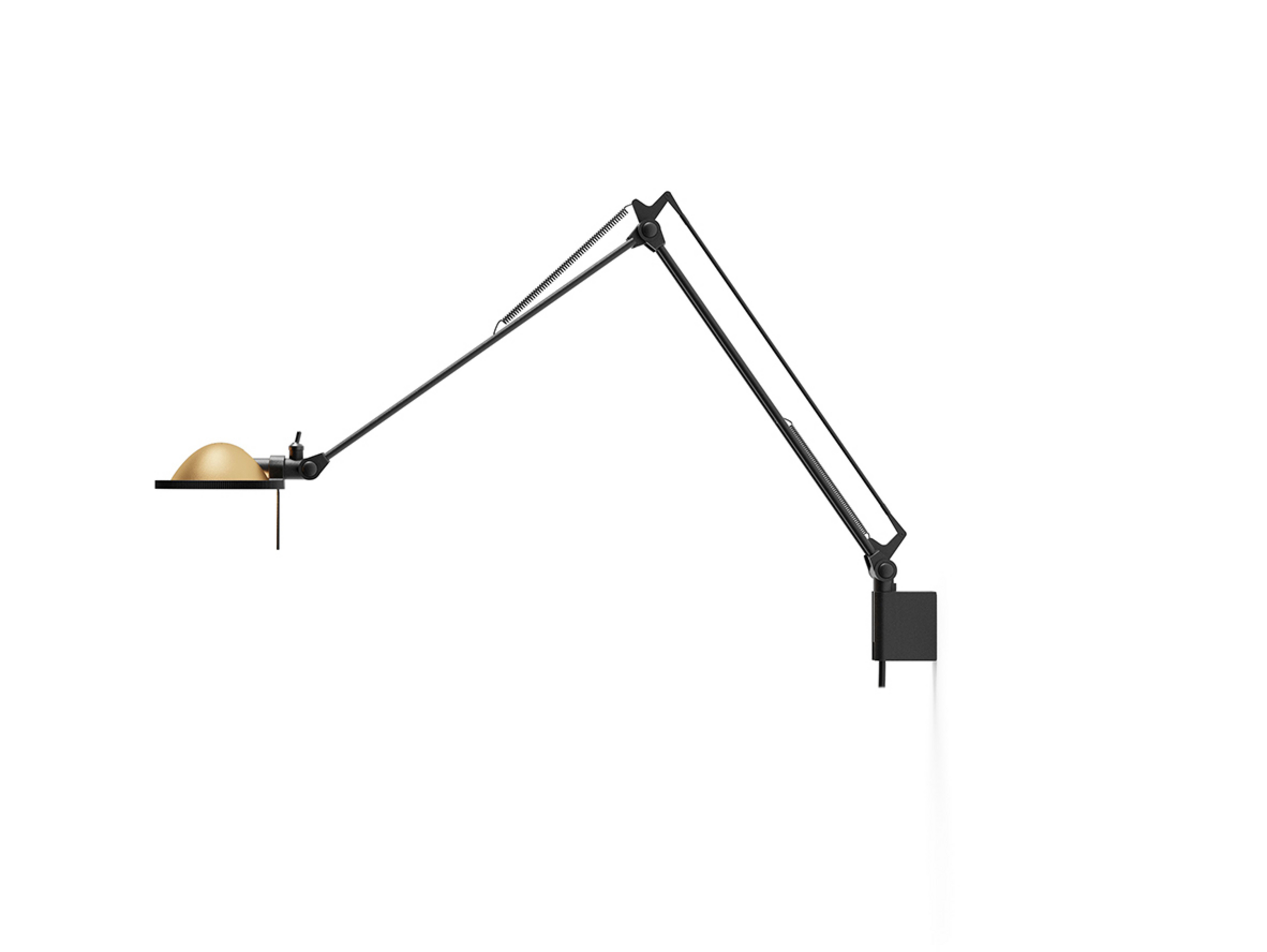 Berenice wandlamp 45x45 messing/zwart - Luceplan