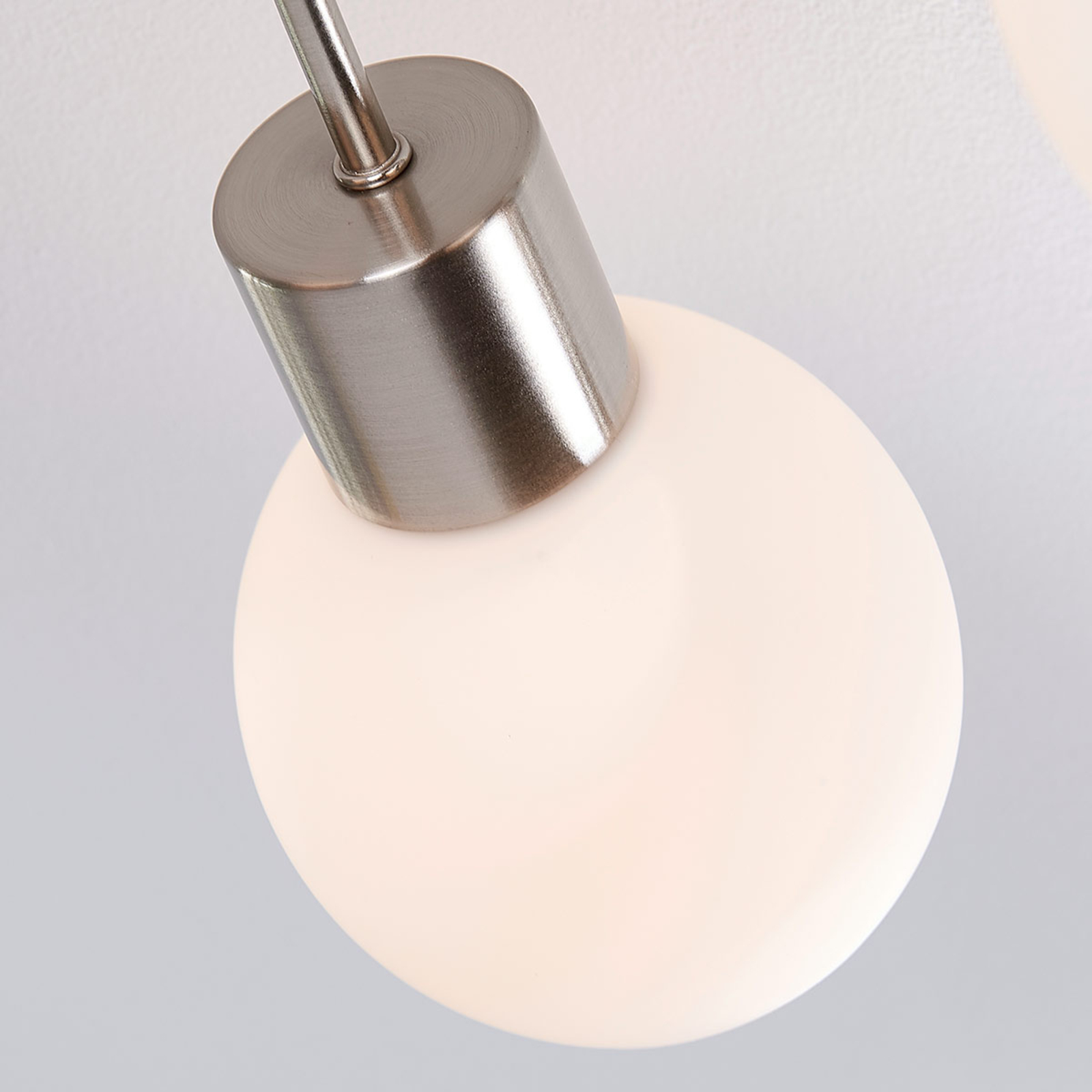 Lindby plafondlamp Ciala, 7-lamps, nikkelkleurig, glas