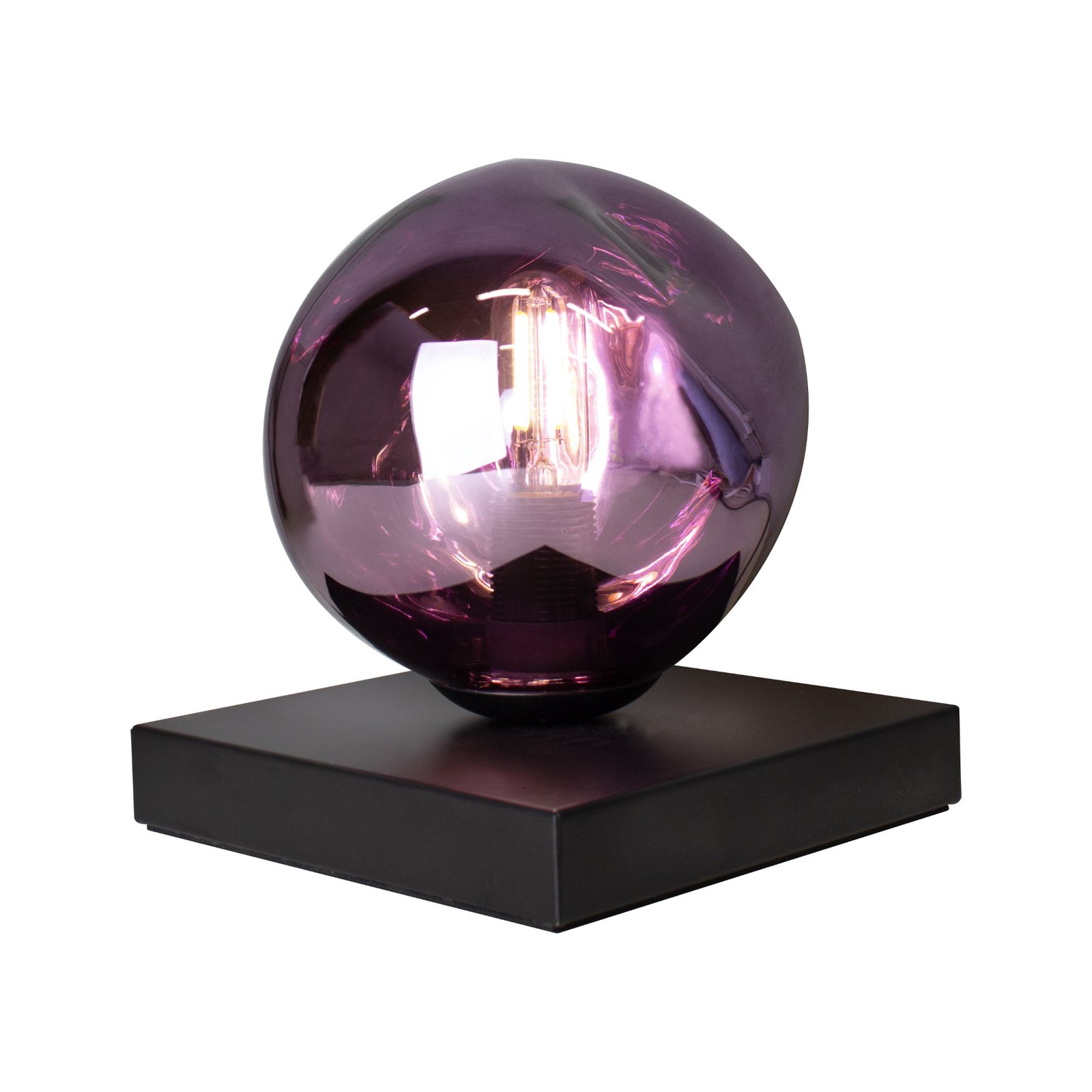 Canopus bordlampe, violet, Ø 15 cm, glas, 1 x E14