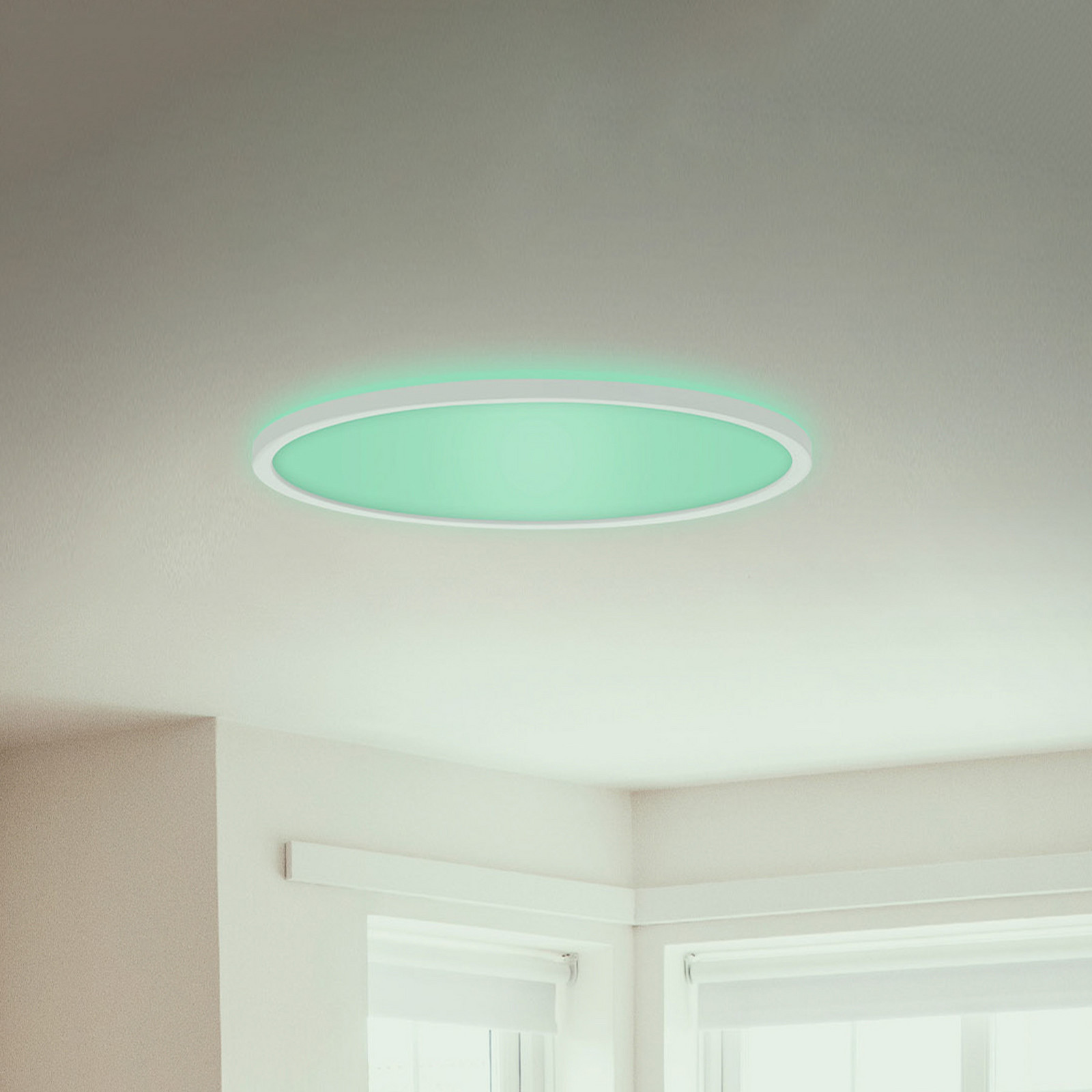 Briloner Panou LED Slim rotund efect RGBW Ø42cm alb - Camera de zi / sufragerie - modern - Plastic