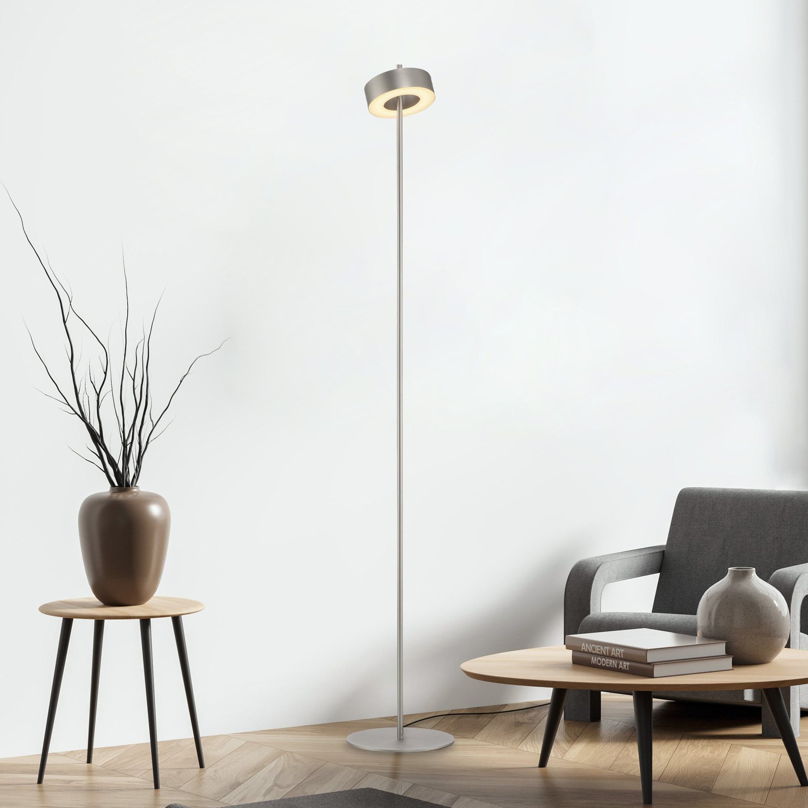 Paul Neuhaus Smart LED stojací lampa Q-Rotate hliník 140 cm