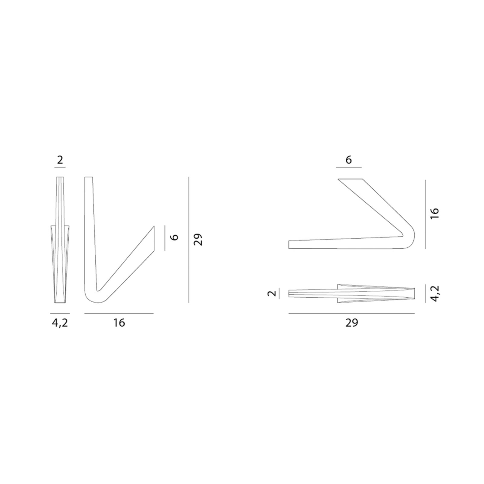 Tick W0 Aplique de Pared Matt White - Rotaliana