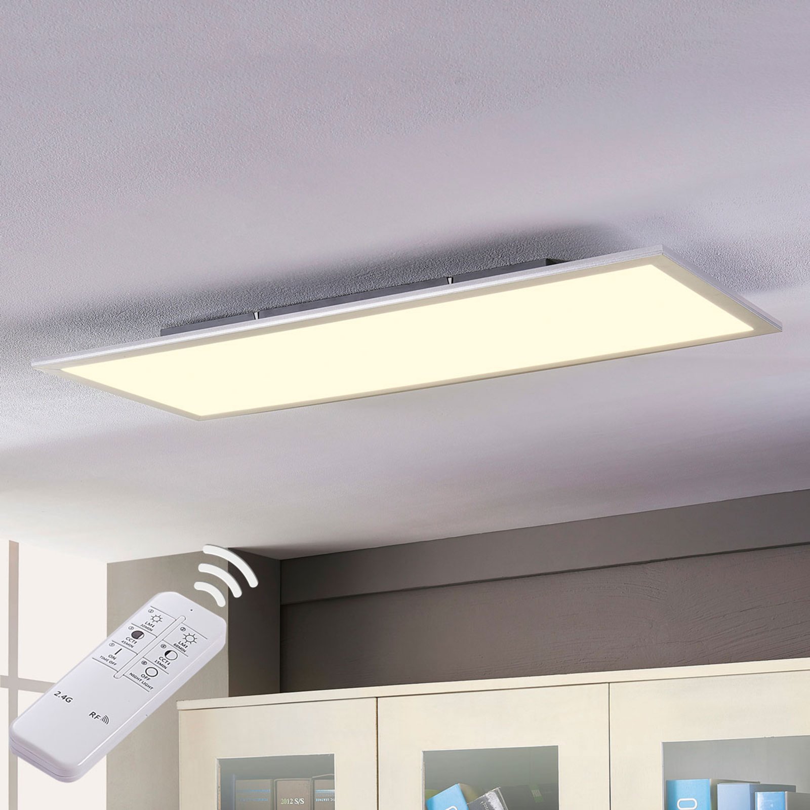 Livel LED taklampa CCT 120x30 Vit/Silver - Lindby